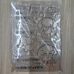 Carimbos transparentes Elephant & Sentiments, novos!