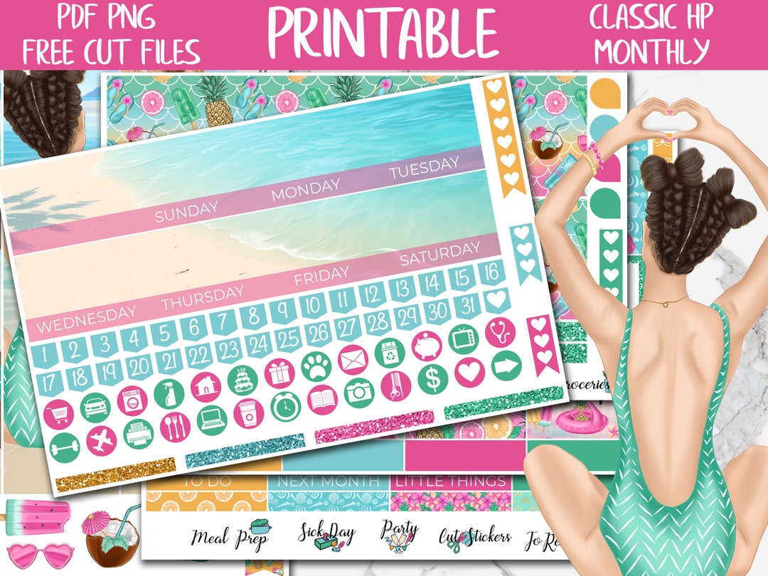 Fresh | Summer Classic Happy Planner Printable Planner Stickers ...
