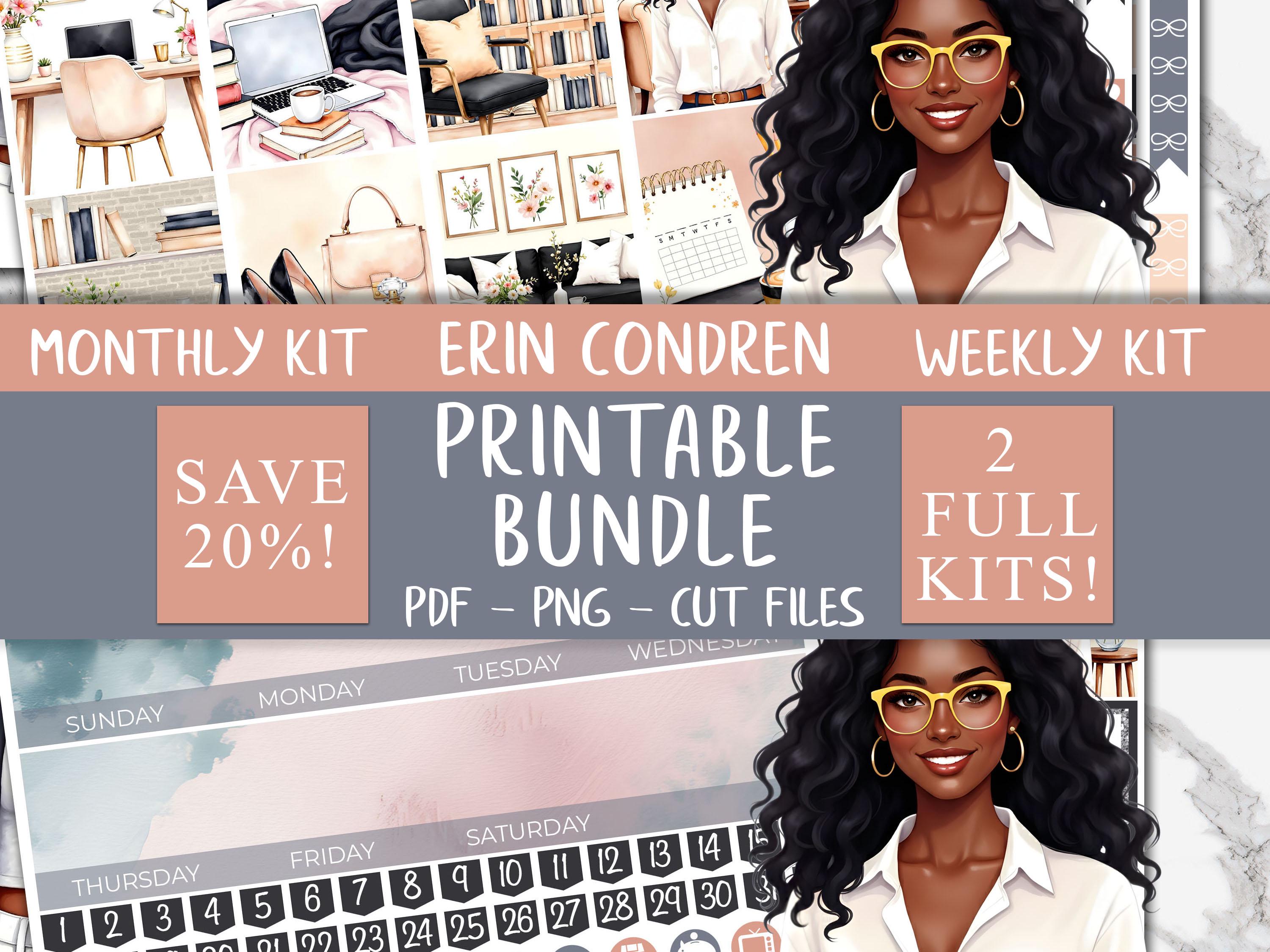 Boss Lady | Erin Condren Printable Stickers Bundle, Boss Babe Weekly ...