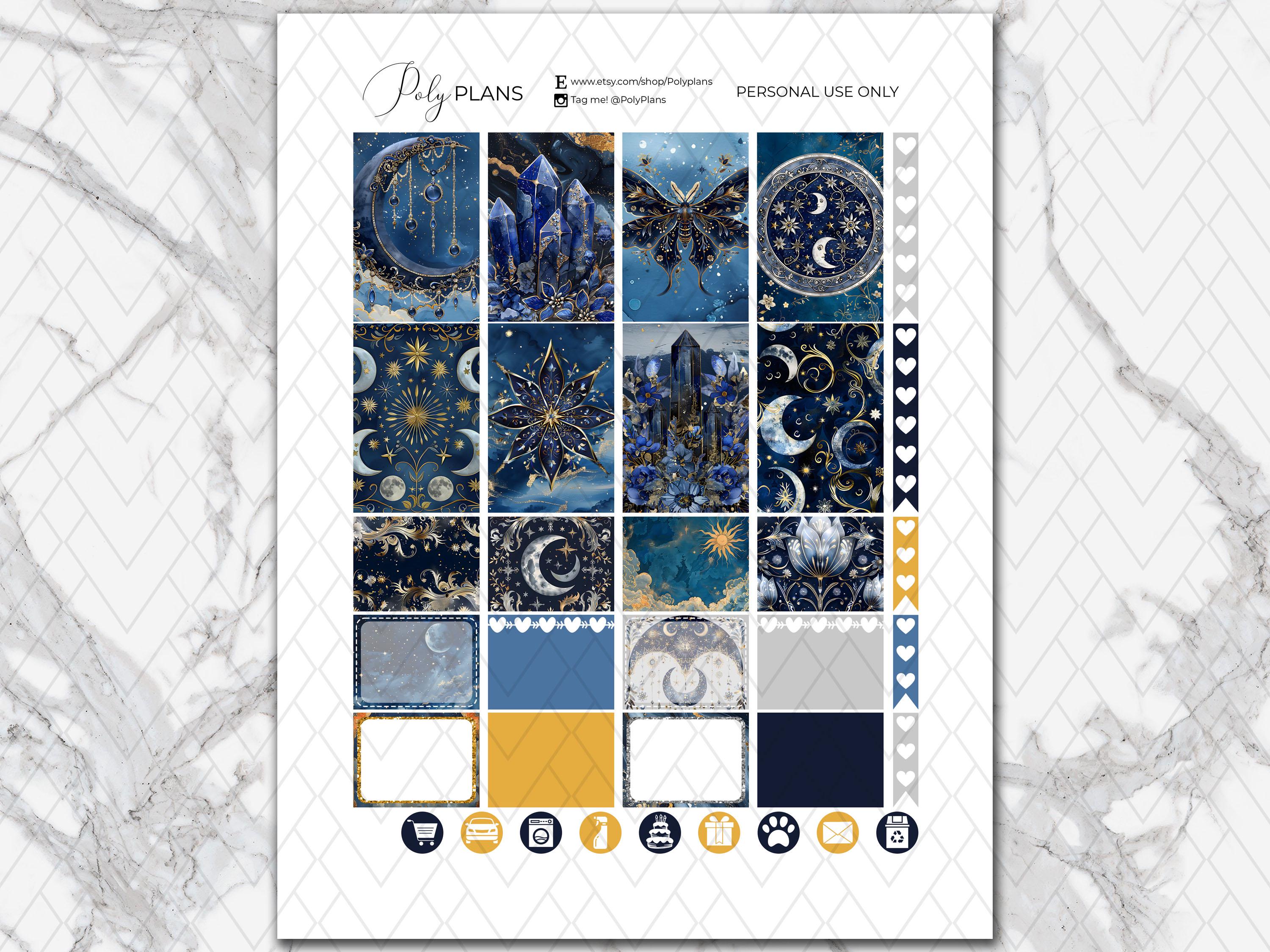 Celestial | Stars Classic Happy Planner Weekly Stickers Printable, Moon ...