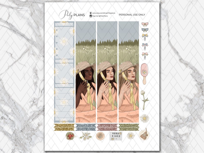 Daisies | Spring Classic Happy Planner Printable Monthly Stickers ...