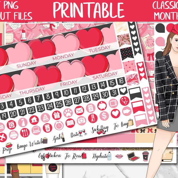 Printable Love Planner Stickers - Etsy
