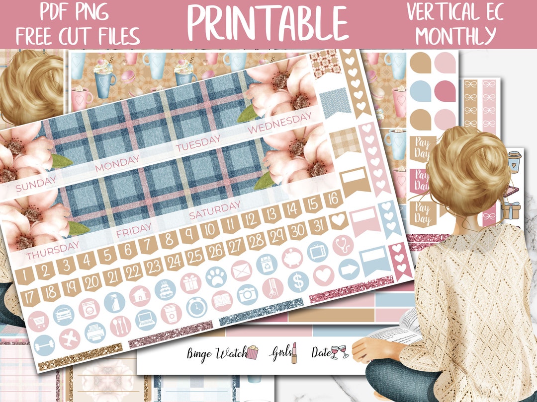 Snug | Winter Printable Planner Stickers, Cozy Erin Condren January ...