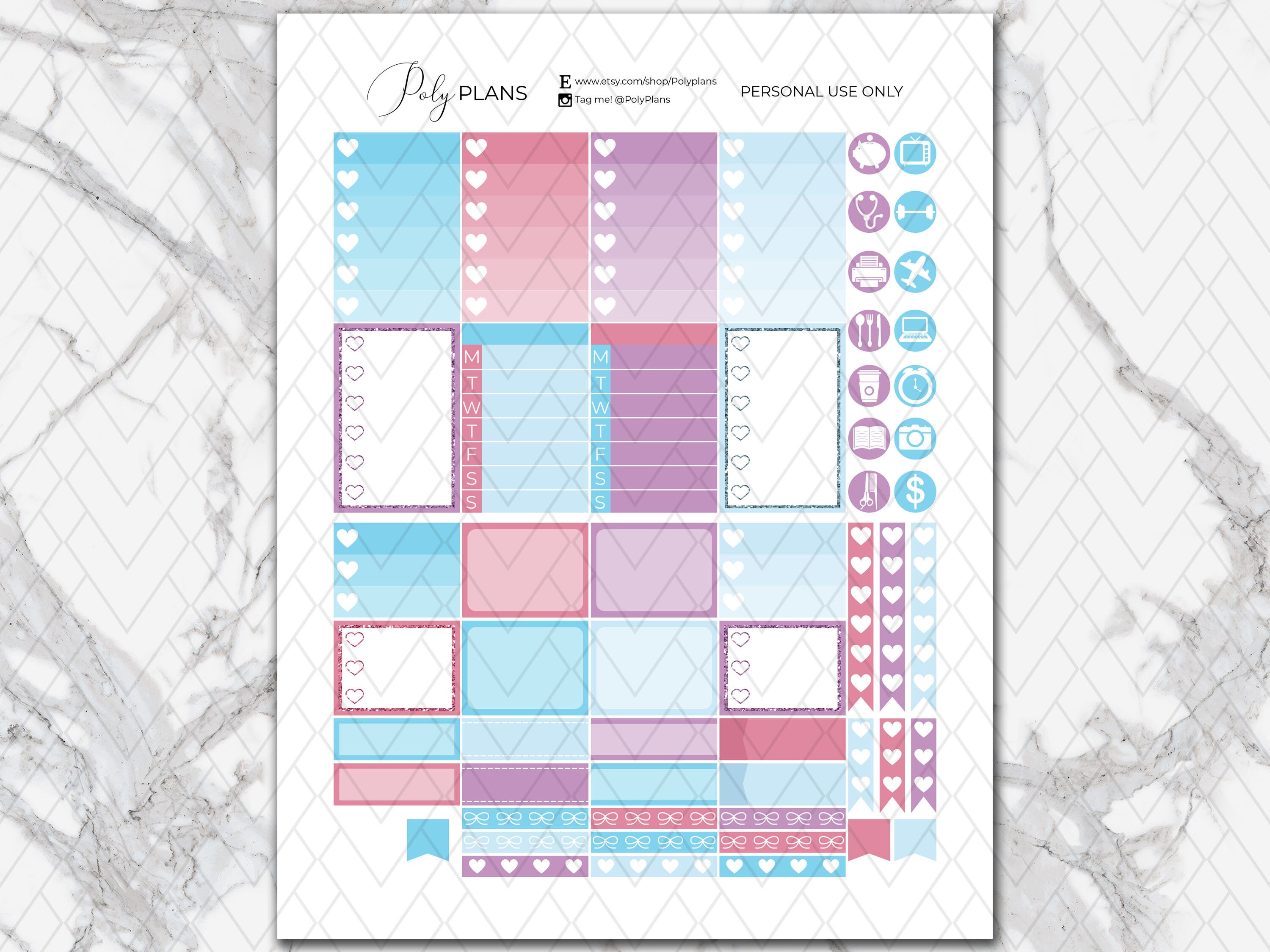 Cherry Blossom | Spring Classic Happy Planner Printable Weekly Sticker ...