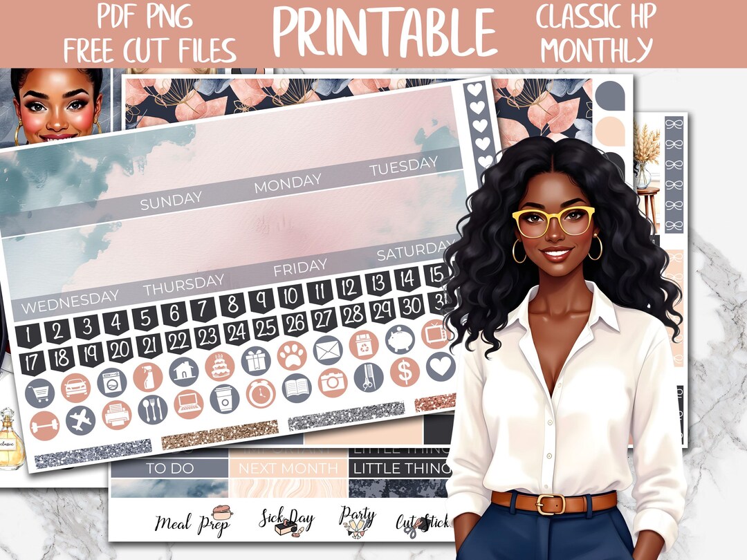 Boss Lady| Happy Planner Printable Monthly Sticker Kit, Boss Babe ...