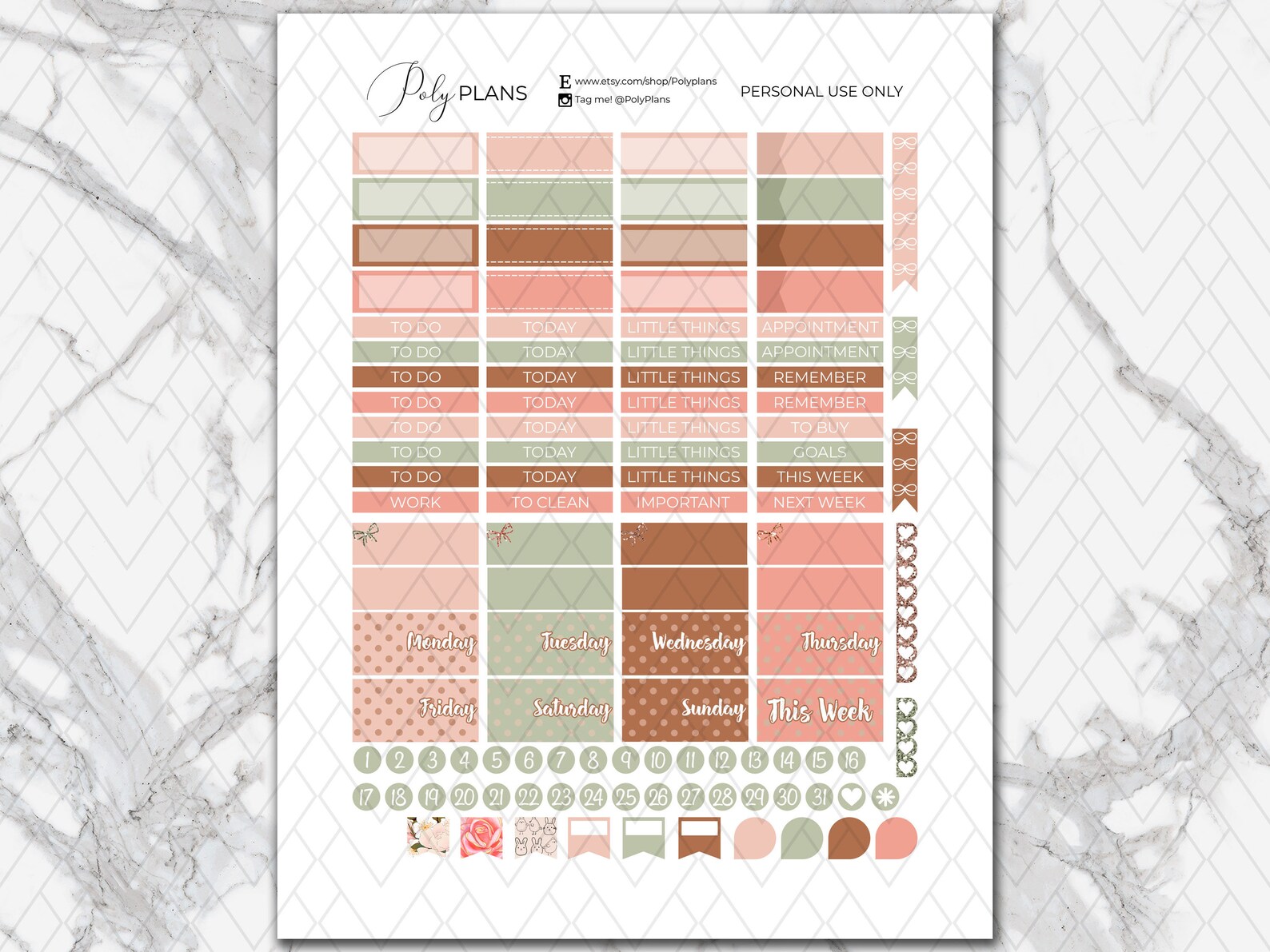Easter Bliss | Bunny Erin Condren Printable Planner Stickers, Christian ...
