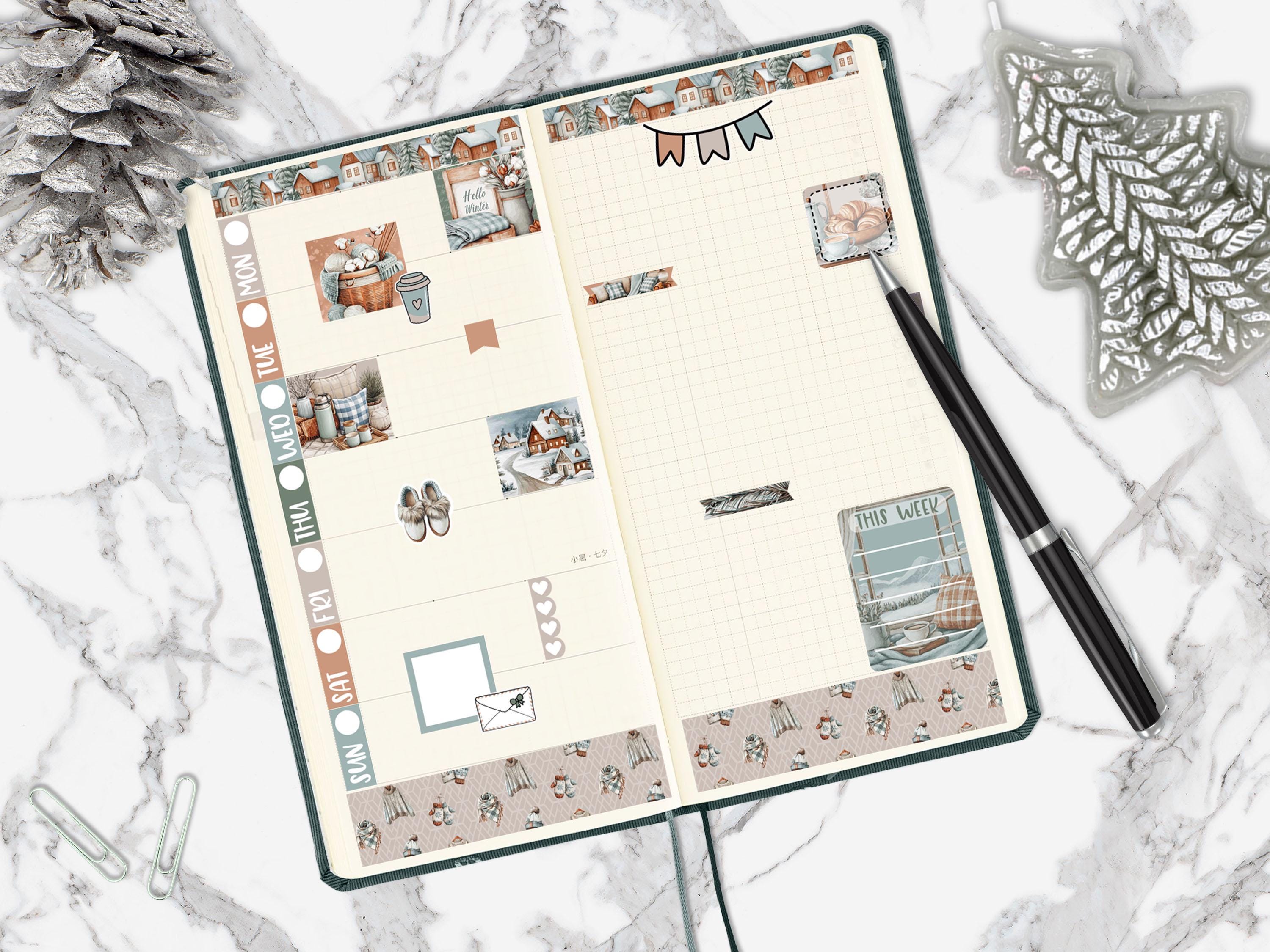 Cozy Winter | Hobonichi Weeks Printable Planner Stickers, Holidays ...