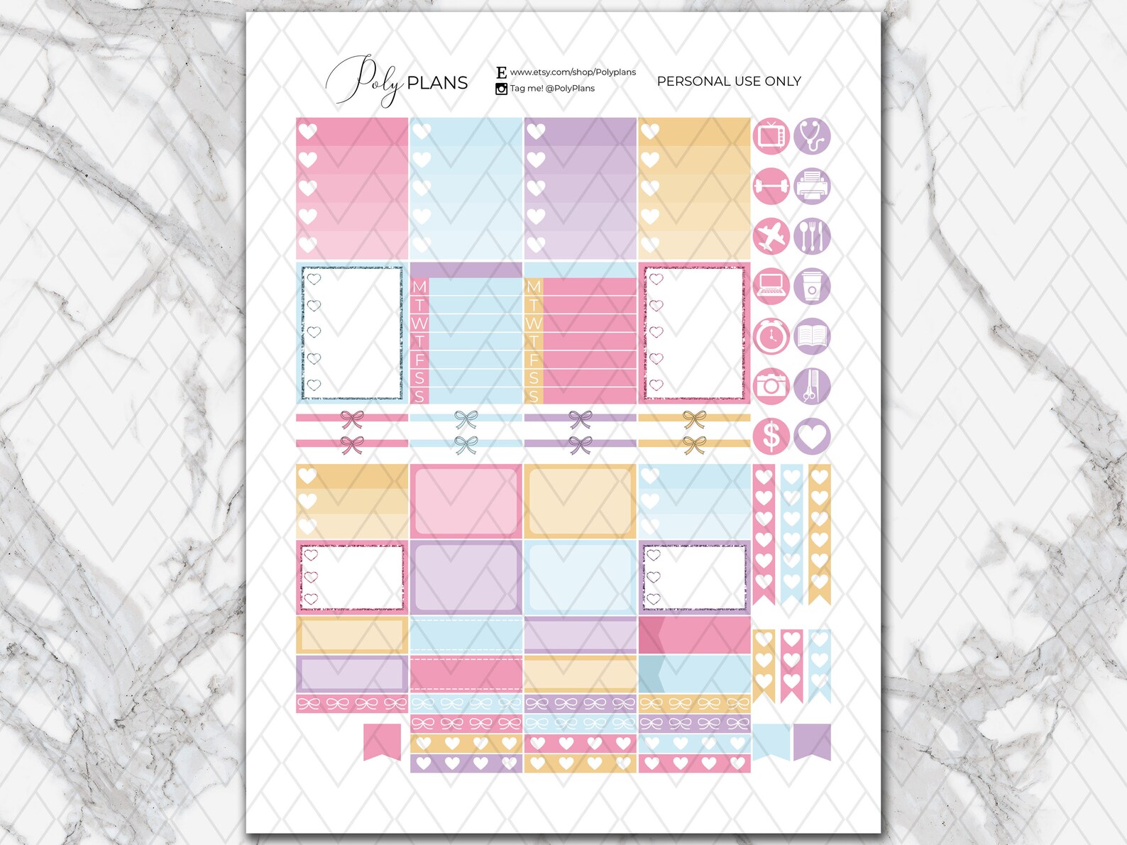 Easter | Bunny Erin Condren Printable Planner Stickers, Floral ECLP ...