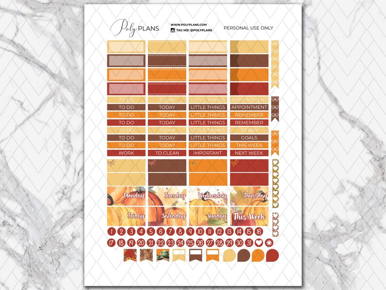 Give Thanks | Erin Condren Printable Stickers Bundle, Cozy Fall Weekly ...
