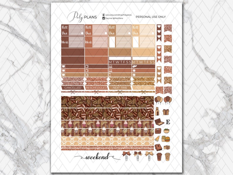 Coffee Lover | Happy Planner Printable Planner Stickers, Coffee Shop HP ...