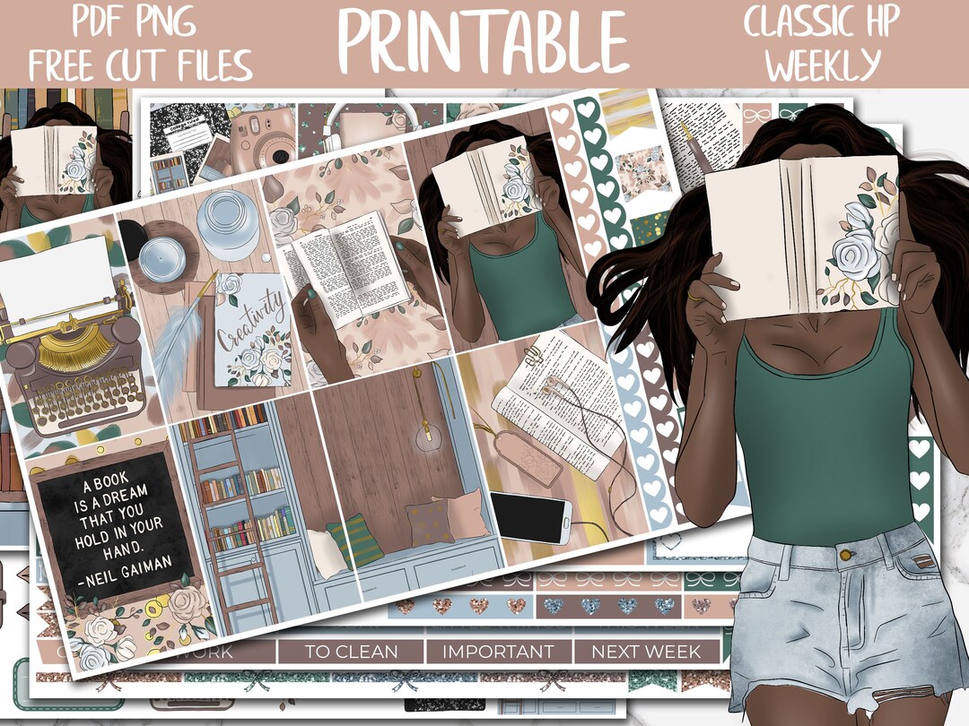 Book Lover | Reading Classic Happy Planner Printable Weekly Stickers ...