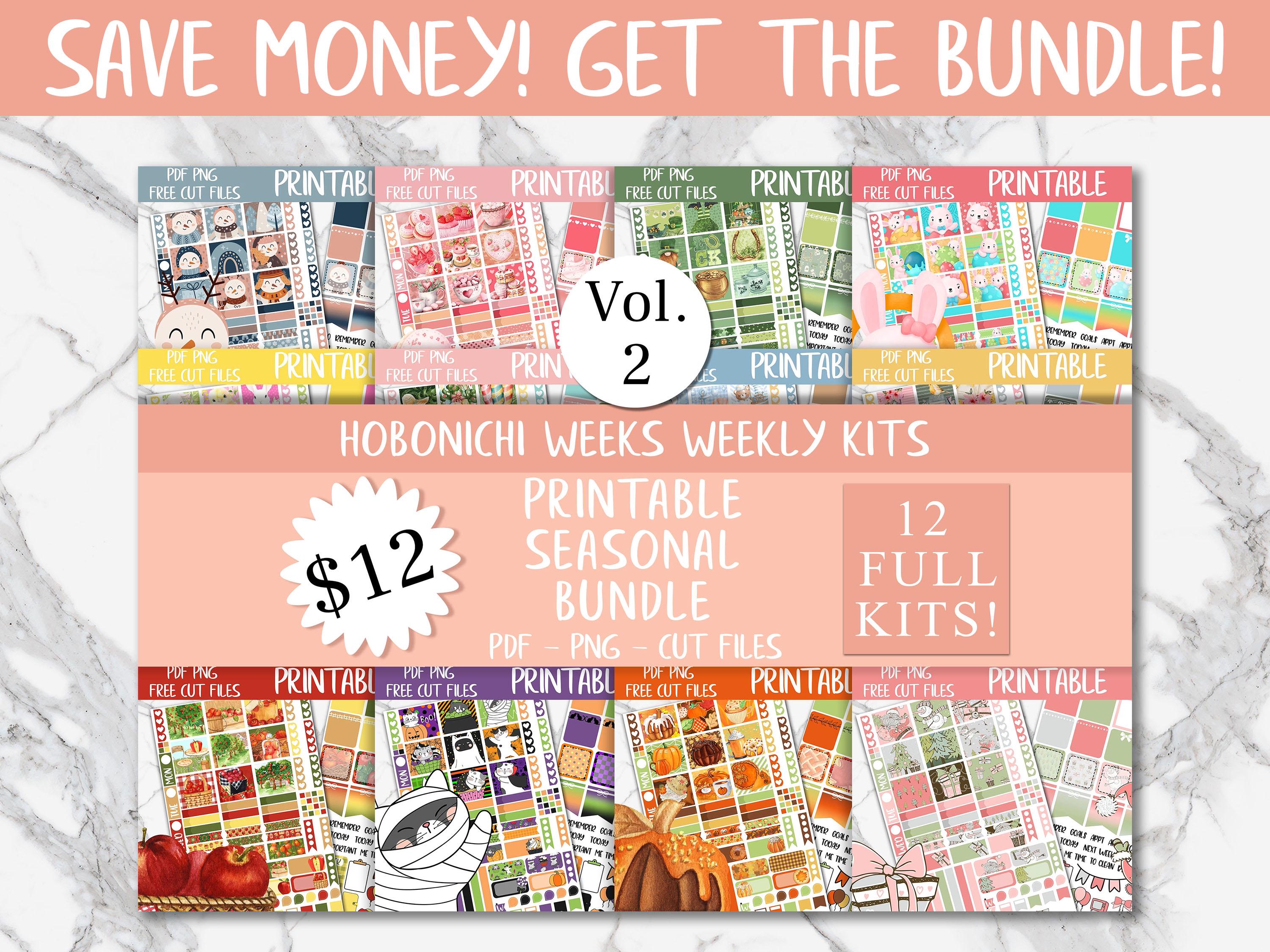 Sweet Valentine | Strawberry Hobonichi Weeks Printable Planner Stickers ...