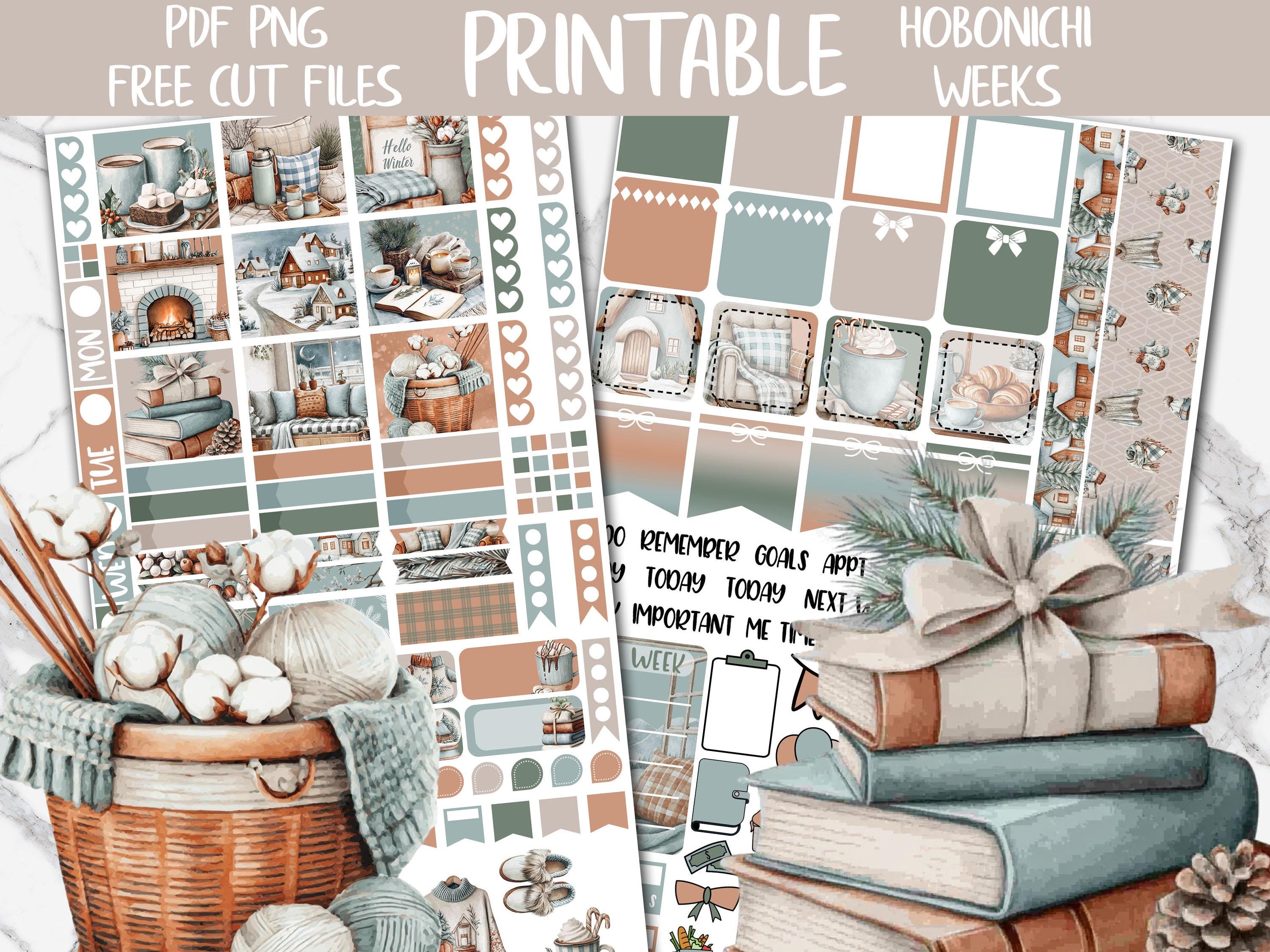 Cozy Winter | Hobonichi Weeks Printable Planner Stickers, Holidays ...