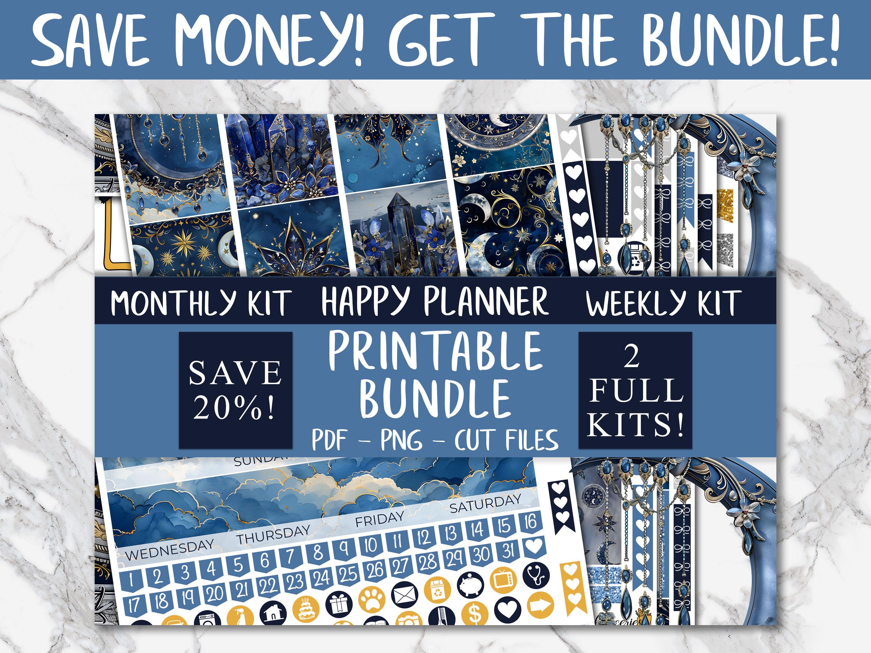 Celestial | Stars Classic Happy Planner Weekly Stickers Printable, Moon ...