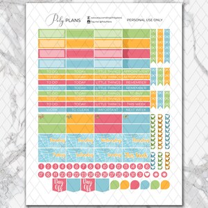Summer Life Erin Condren Printable Planner Stickers, Vertical ECLP ...