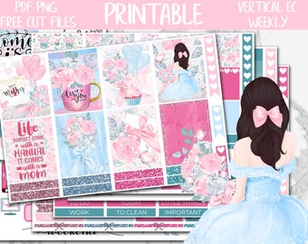 Mother's Day | Floral Mom Life Erin Condren Planner Printable Weekly Stickers, ECLP Digital Stickers, Best Mom Weekly Planner Sticker Kit