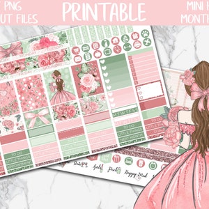 Printable WASHI TAPE stickers!-Digital File Instant Download- polka dots,  florals, bible journaling, Happy Planner, DIY, pastel, pink