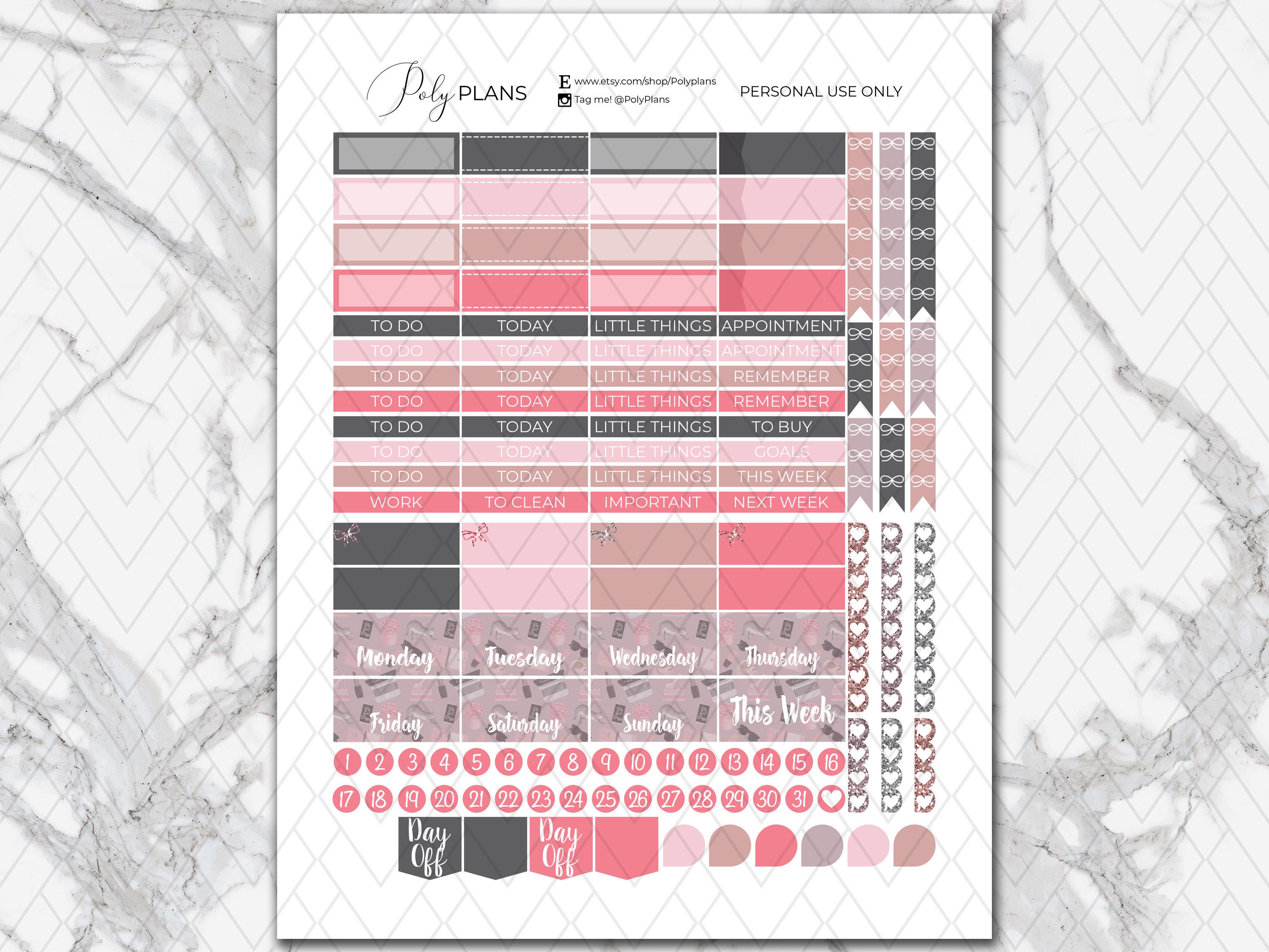 Get It Girl | Boss Girl Classic Happy Planner Weekly Stickers Printable ...