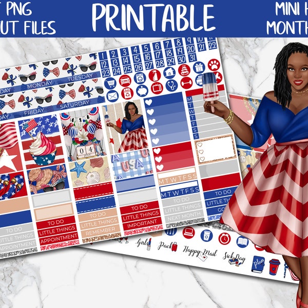 Monthly Planner July Etsy