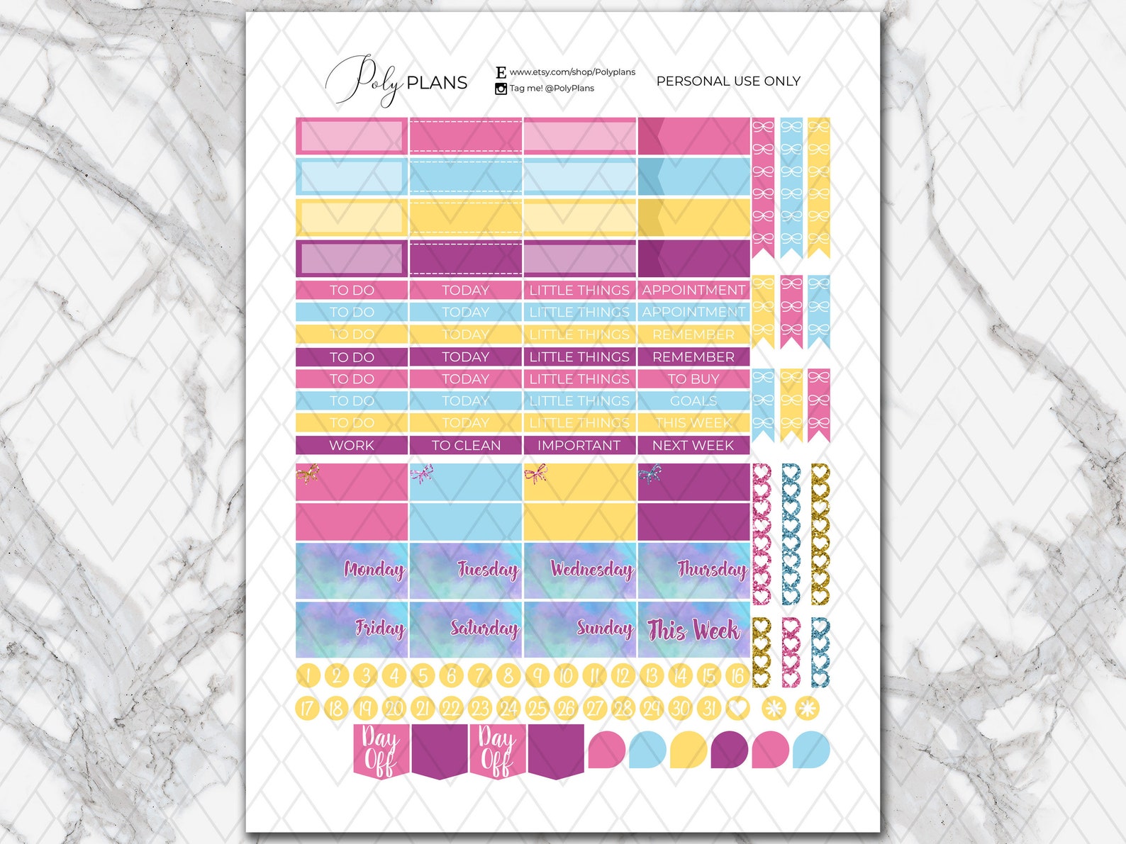 Carnival Funfair Erin Condren Printable Sticker Kit ECLP - Etsy