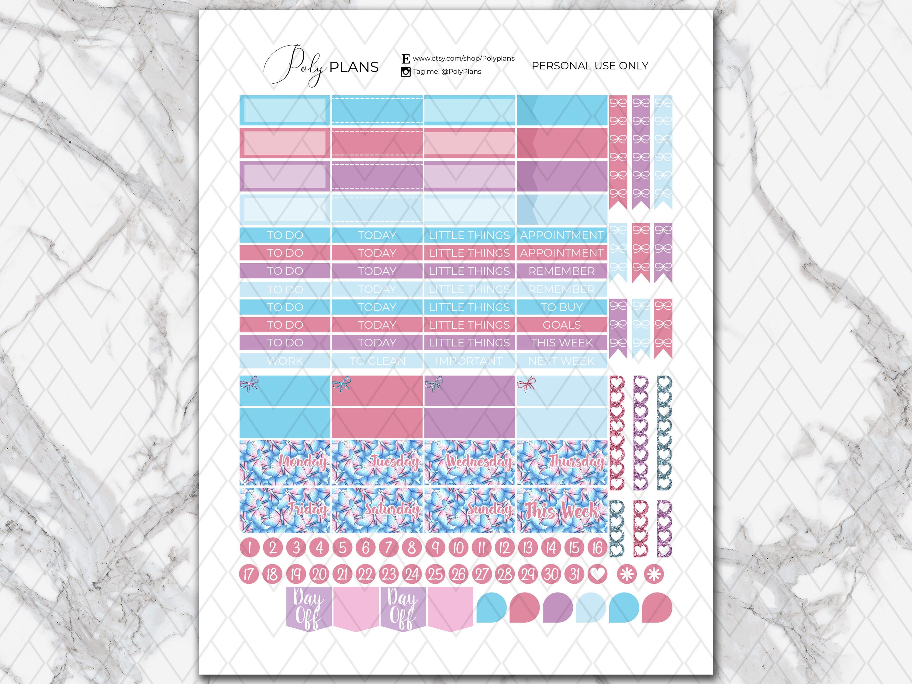 Cherry Blossom | Pink Floral Erin Condren Planner Printable Weekly ...