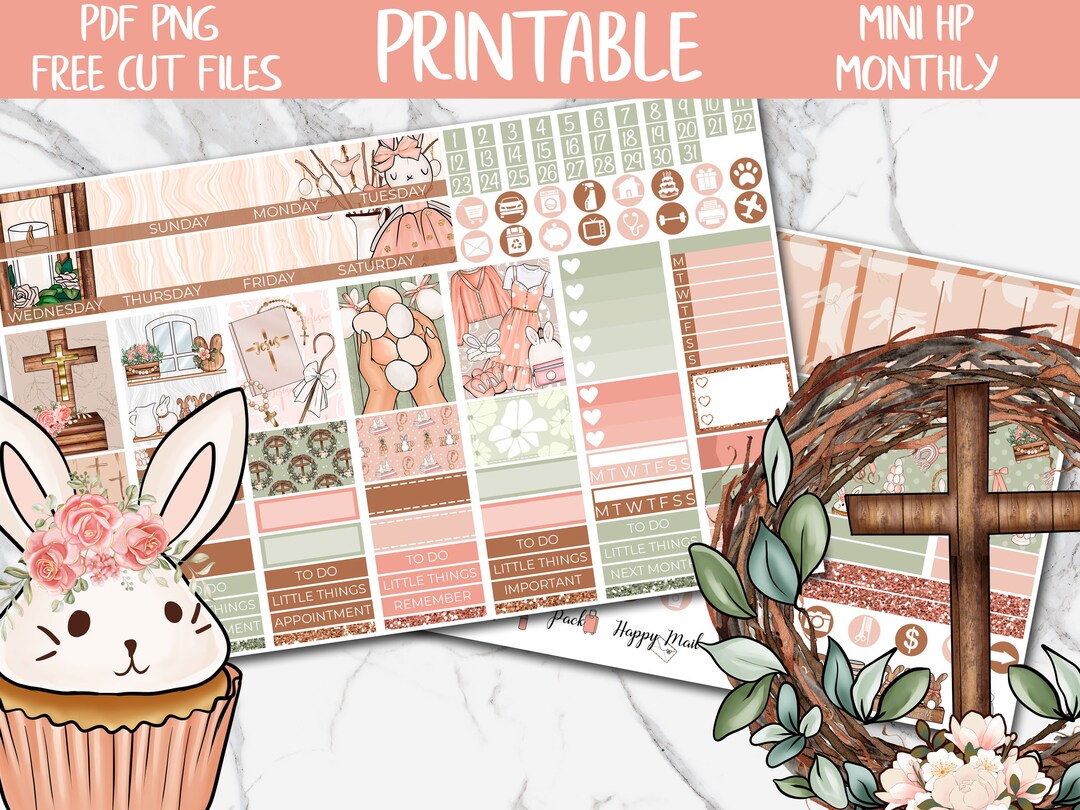 Easter Bliss | Spring MINI Happy Planner Printable Planner Stickers ...