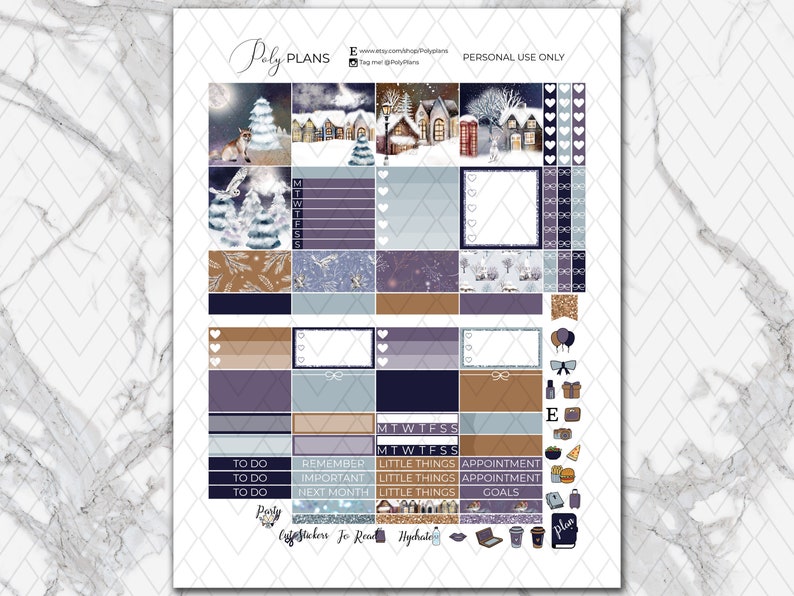 Cold Nights Winter Classic Happy Planner Printable Monthly - Etsy
