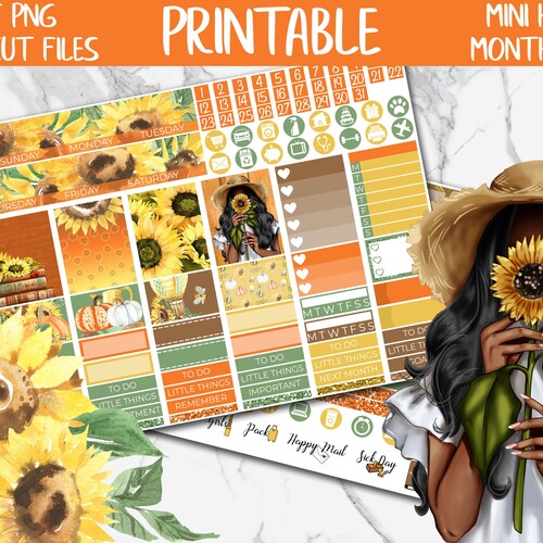 Mini Happy Planner November November Monthly Printable Kit - Etsy