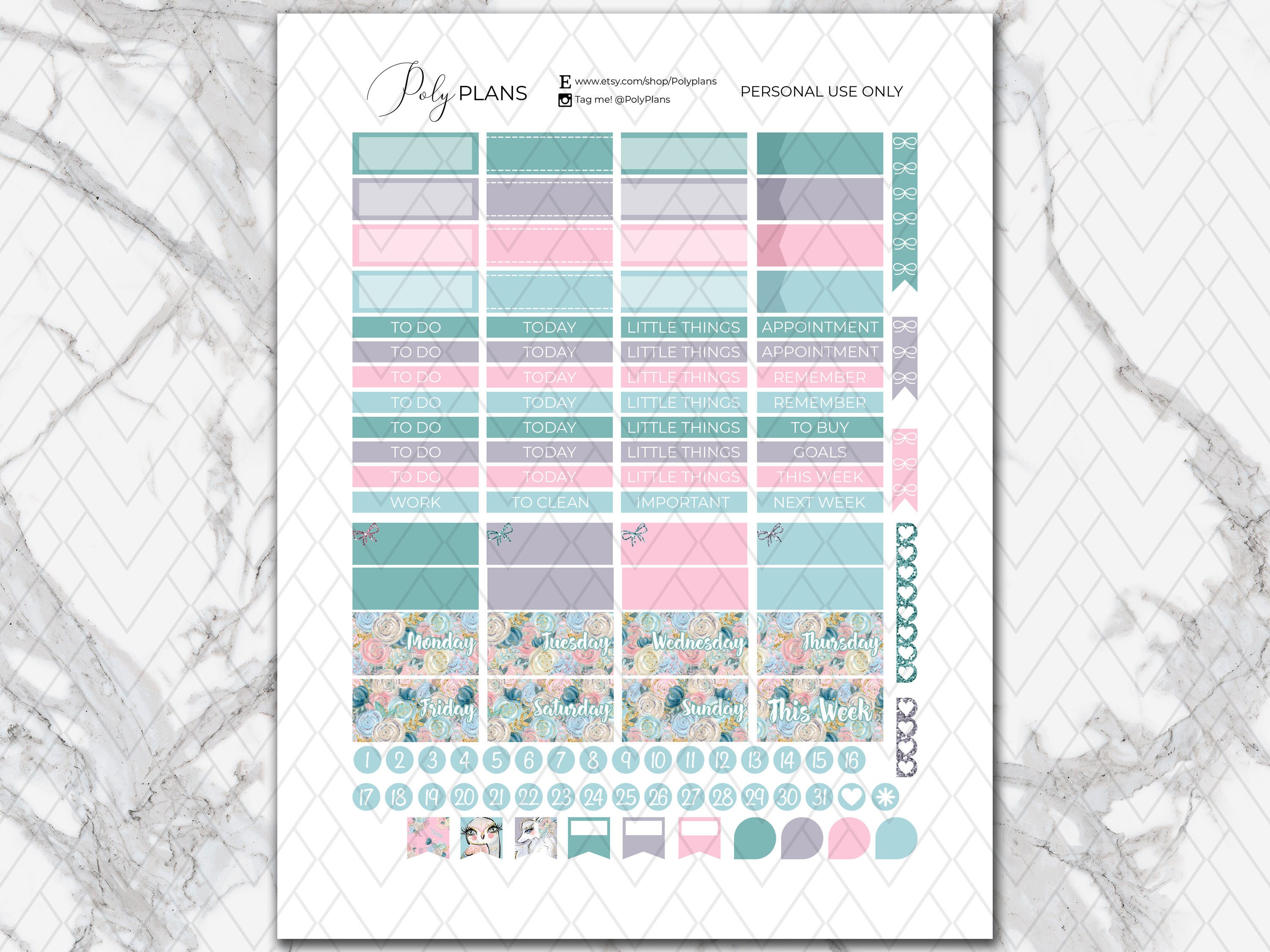Artic Life | Winter Erin Condren Printable Sticker Kit, ECLP Digital ...