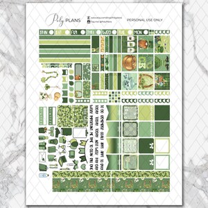 St Patricks Day | Hobonichi Weeks Printable Planner Stickers, Irish ...