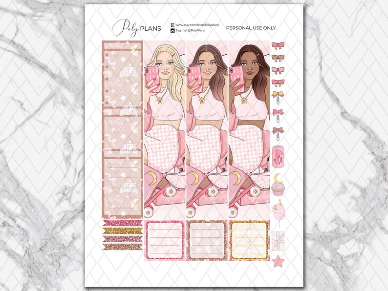 Birthday Girl Printable Planner Stickers Erin Condren - Etsy