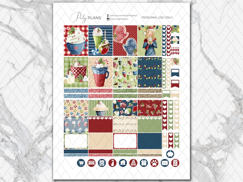 Sweet Winter Erin Condren Printable Planner Stickers - Etsy