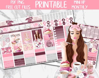 Peaceful Mornings | Breakfast MINI Happy Planner Printable Planner Stickers, May MINI Monthly Kit, Mini Happy Planner, Digital Stickers
