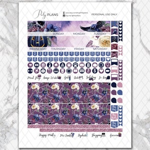 The Raven | Halloween Classic Happy Planner Printable Monthly Stickers ...