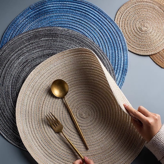 Round PVC Placemat Set: Heat & Stain Resistant, Non-Slip (30cm)
