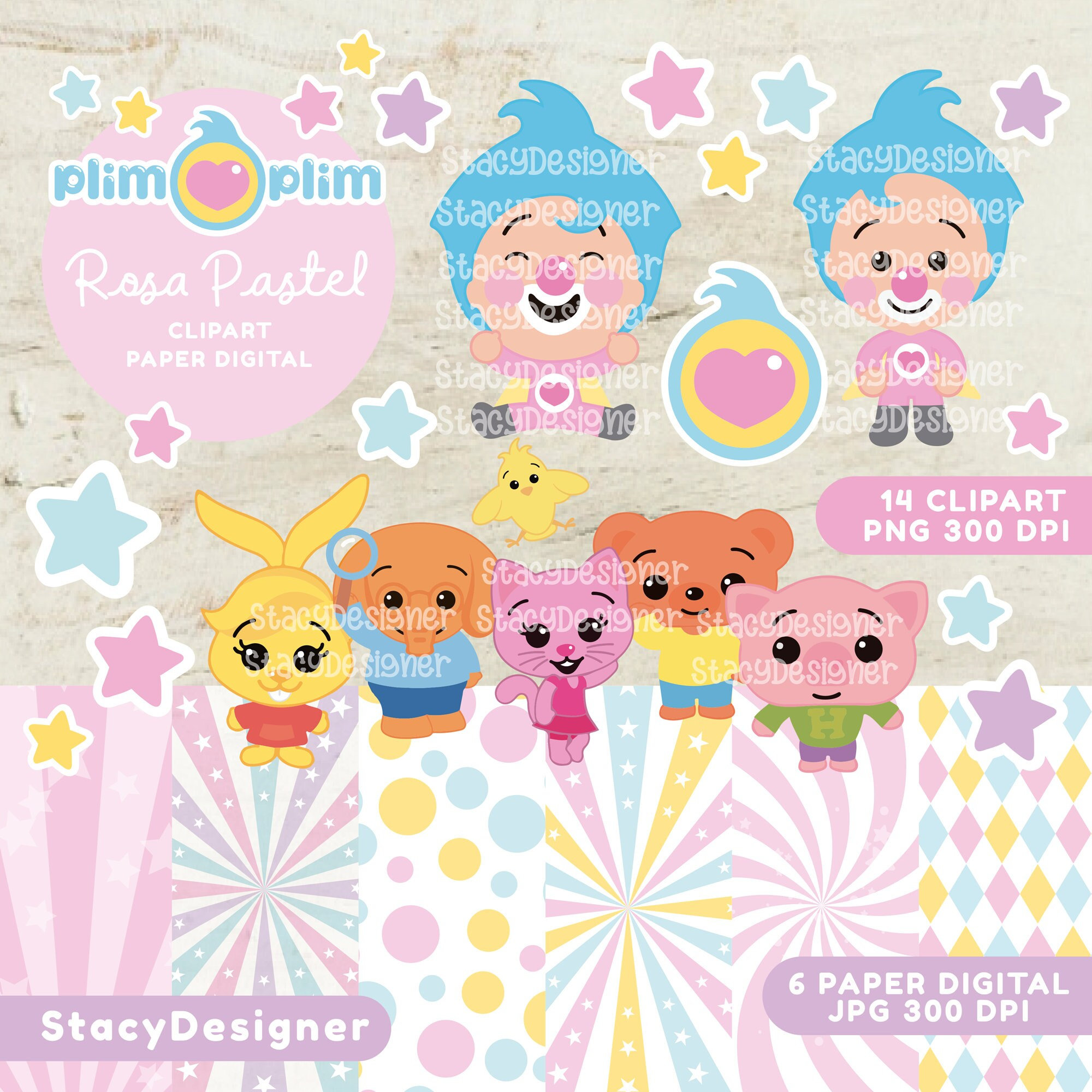 Plim Plim Baby TV Rainbow PPBT Edible Image Cake Topper Birthday Sheet  Banner 1/4 Sheet 