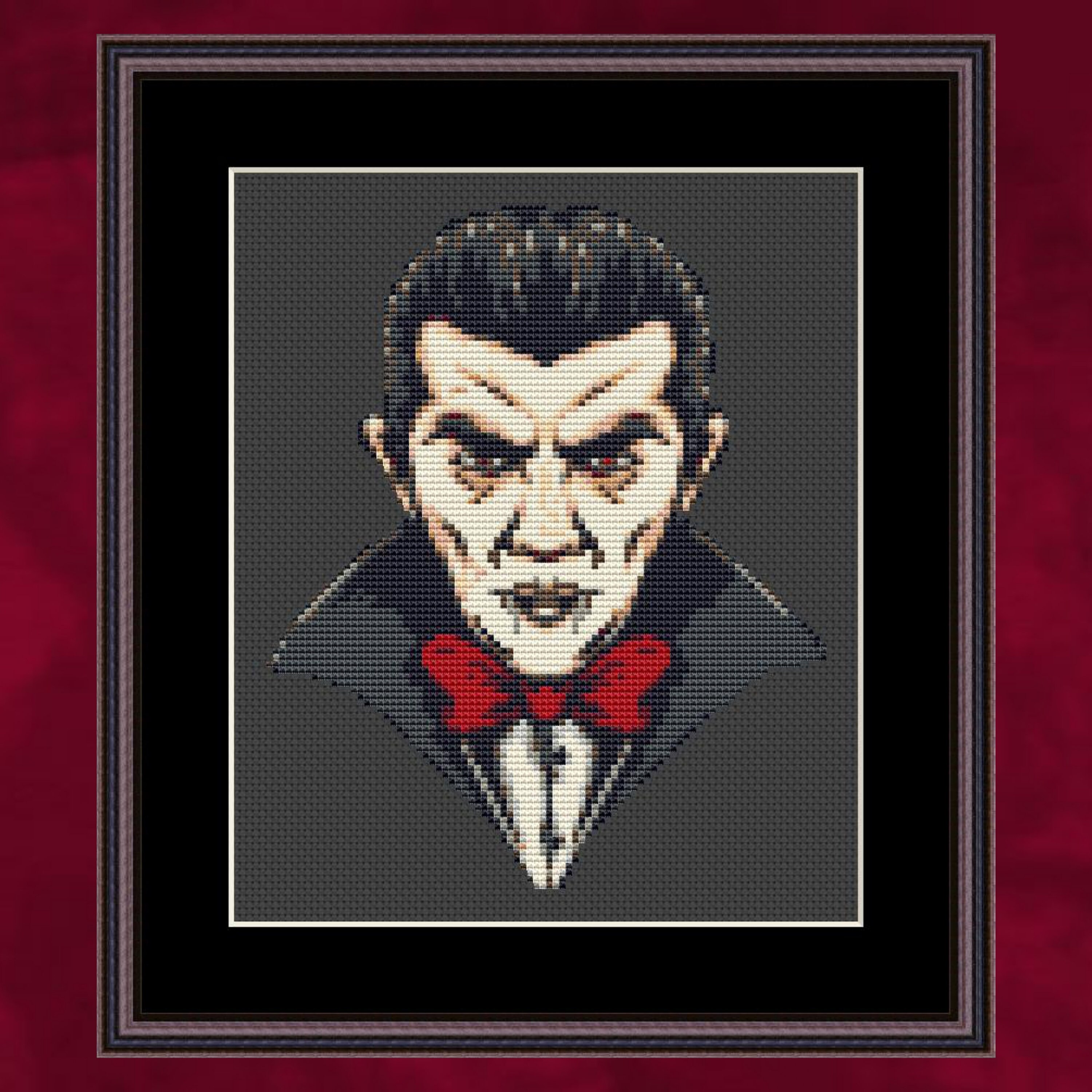 Vampire Weekend Croakerman Pattern Transylvania Vampire Cross Stitch, Easy Design for Man Cave, Dark ...