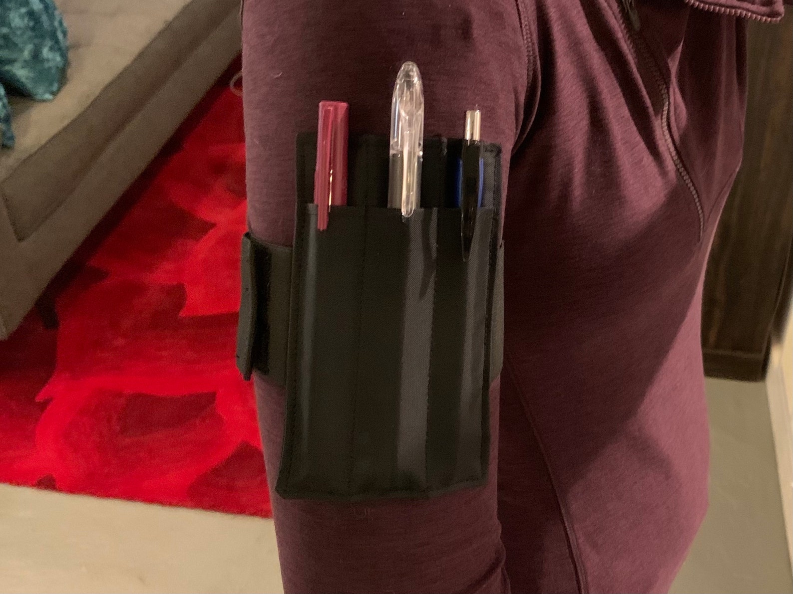 Sleek Black Arm Band Pen Holder Etsy