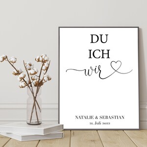 Póster de pareja personalizado - Póster de aniversario - Póster de aniversario de boda - Regalo de aniversario, San Valentín, aniversario de boda