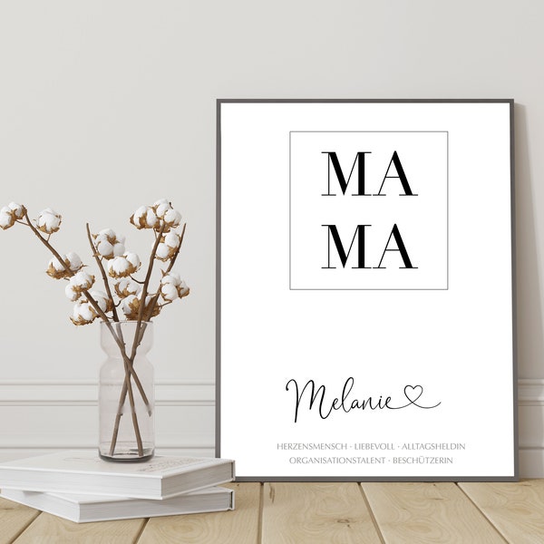 Personalisiertes Poster für Mama zum Muttertag "MAMA"