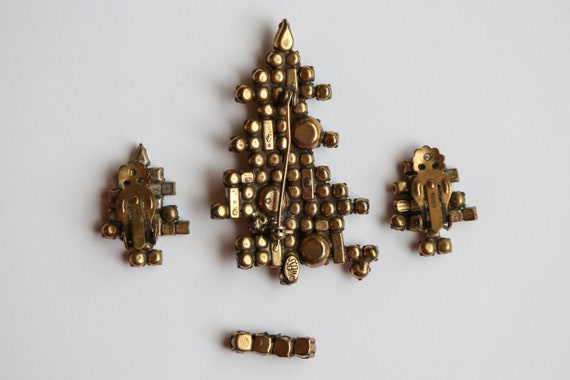 Vintage Weiss Christmas Tree Geometrical Brooch a… - image 2
