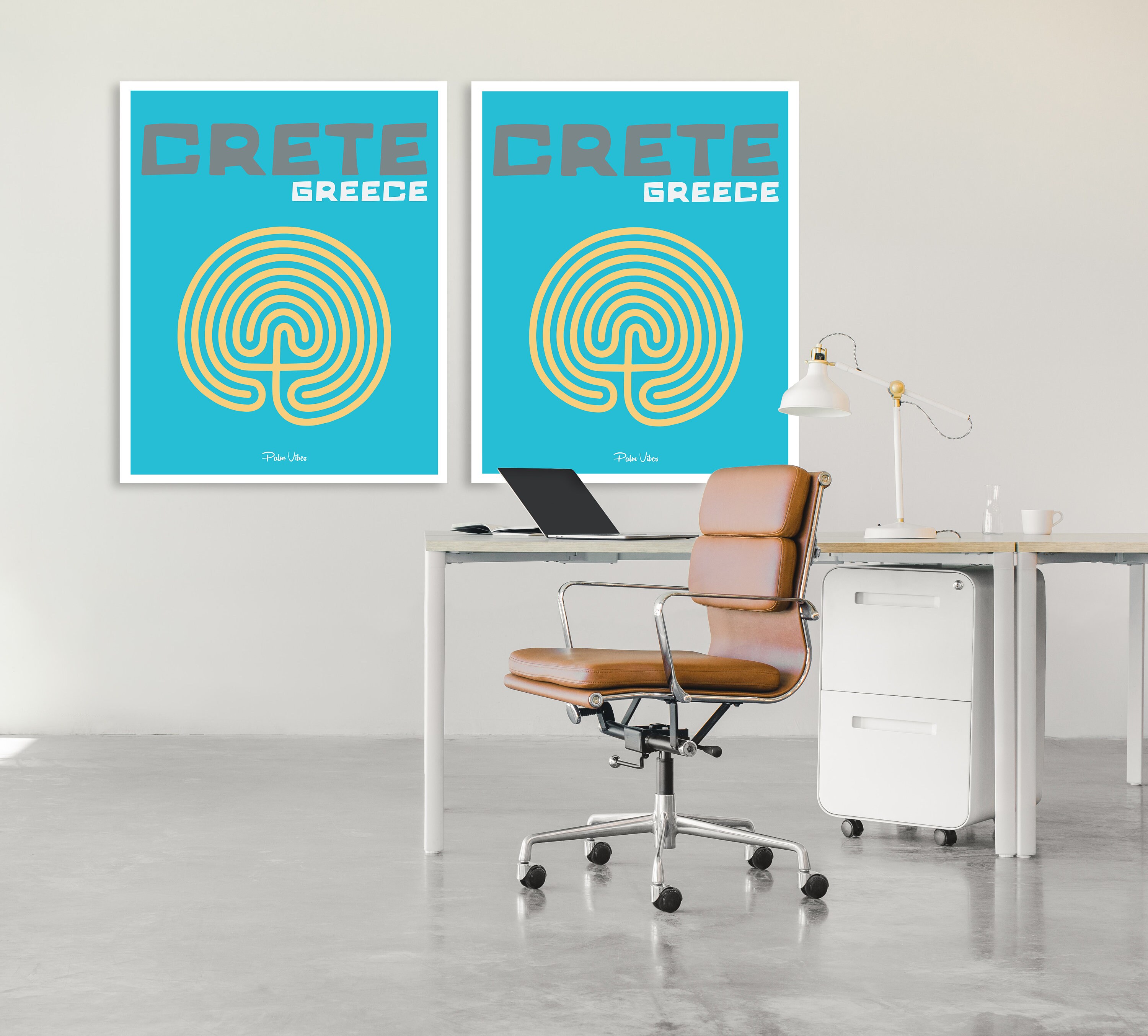 New CRETE GREECE Wall Art Wall Decor Illustration Etsy