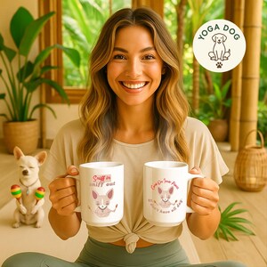 Chihuahua Travel Mug, Sniff In Sniff Out Mug, Come On Inner Peace, Dog Mom Gift, Gifts for Dog Lovers, Best Friend Present, Yoga Coffee Mug