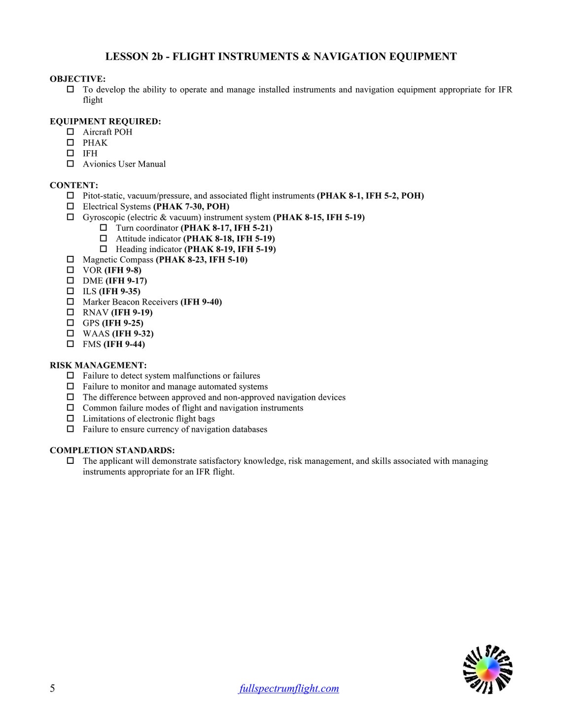 CFII Lesson Plans for Training Instrument Rating Applicants Etsy