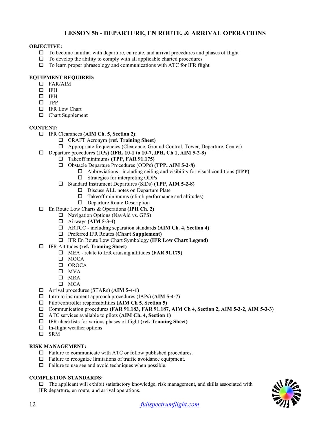 CFII Lesson Plans for Training Instrument Rating Applicants Etsy