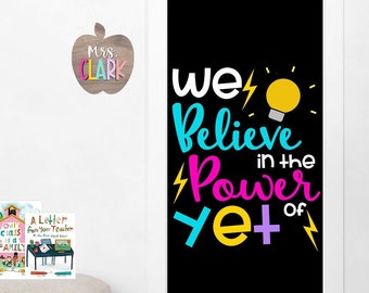 WE BELIEVE SIGN - Bulletin Board Decoration - Card Stock Poster - Classroom Door Décor - Believe Door Decor -Teacher Decor- Classroom