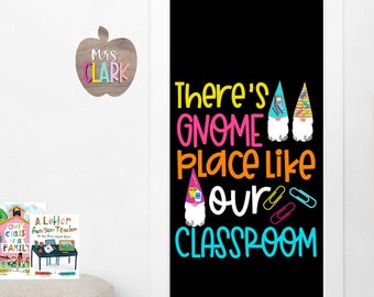 CLASSROOM DOOR DÉCOR - Gnome Door Décor - Back to School Décor - Colorful Letters Decoration - Bulletin Board Décor - Gnome Bulletin Letters