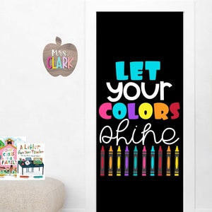 CRAYONS CLASSROOM DECOR- Classroom Door Kit- Colorful Bulletin Board -Teacher Decoration Kit - Crayons Sign