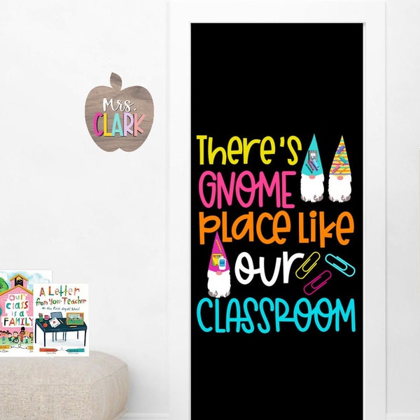 CLASSROOM DOOR DÉCOR - Gnome Door Décor - Back to School Décor - Colorful Letters Decoration - Bulletin Board Décor - Gnome Bulletin Letters