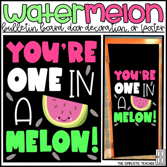 Watermelon Summer Classroom Door Decor: Bulletin Board Kit - Etsy